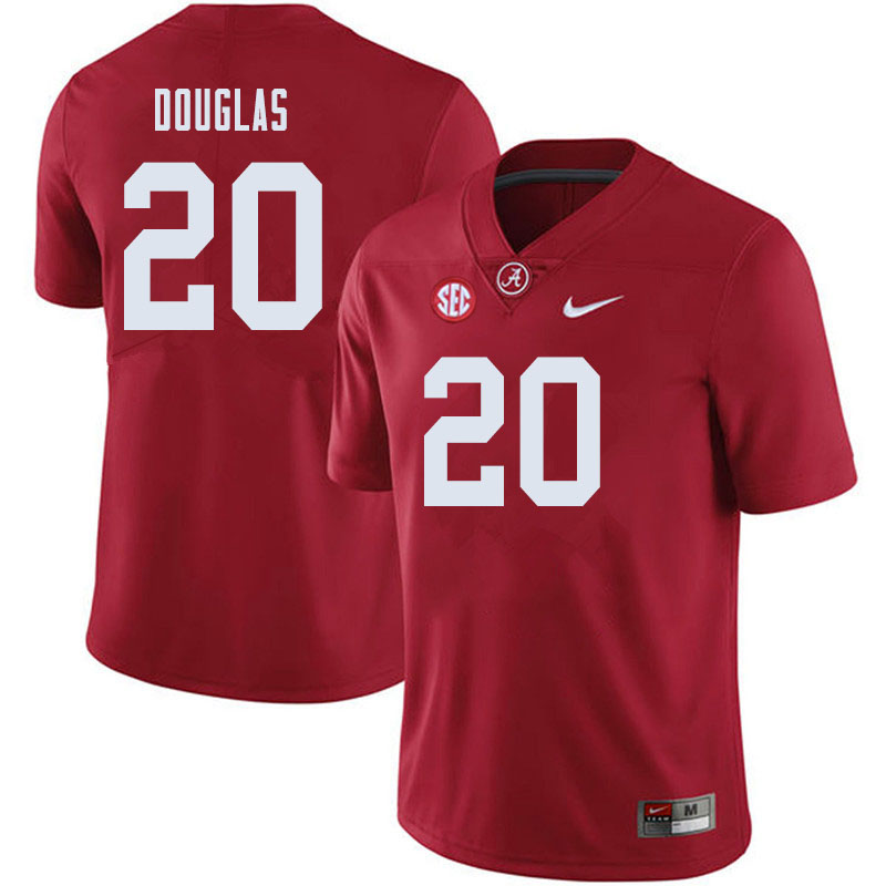 Alabama Crimson Tide Men's DJ Douglas #20 Crimson NCAA Nike Authentic Stitched 2019 College Football Jersey VB16U88OO